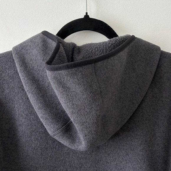 LL Bean Gray Sweater Fleece Hooded Zip Up Coat - Picture 11 of 16